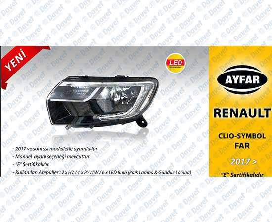 AYFAR 404535 Far Sol Ledli Clio Symbol 17>